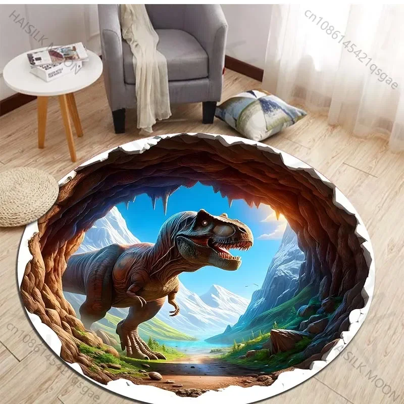 HD 3D Dinosaur Print Round Rug - đánh giá và giá Kids Outdoor Area