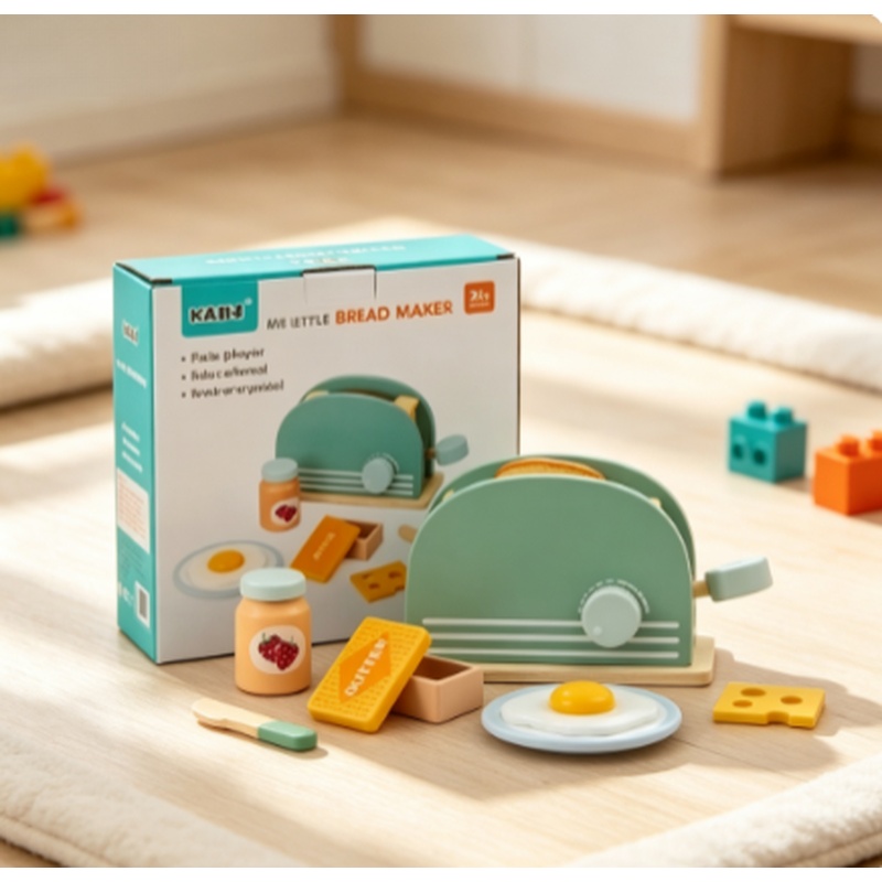 Wooden Simulation Toaster Toy  - đánh giá và giá Kids Outdoor Kitchen Accessories