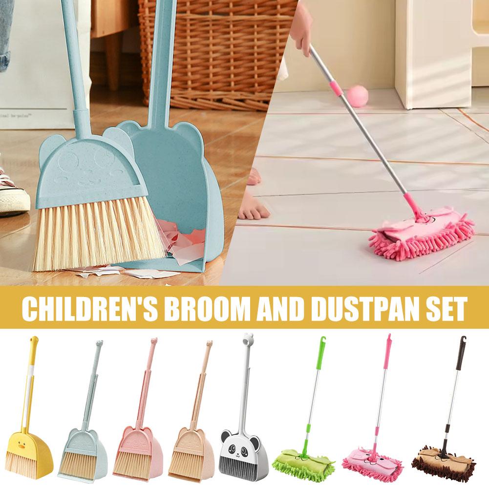 Cute Cartoon Broom And Dustpan - đánh giá và giá Kids Outdoor Broom