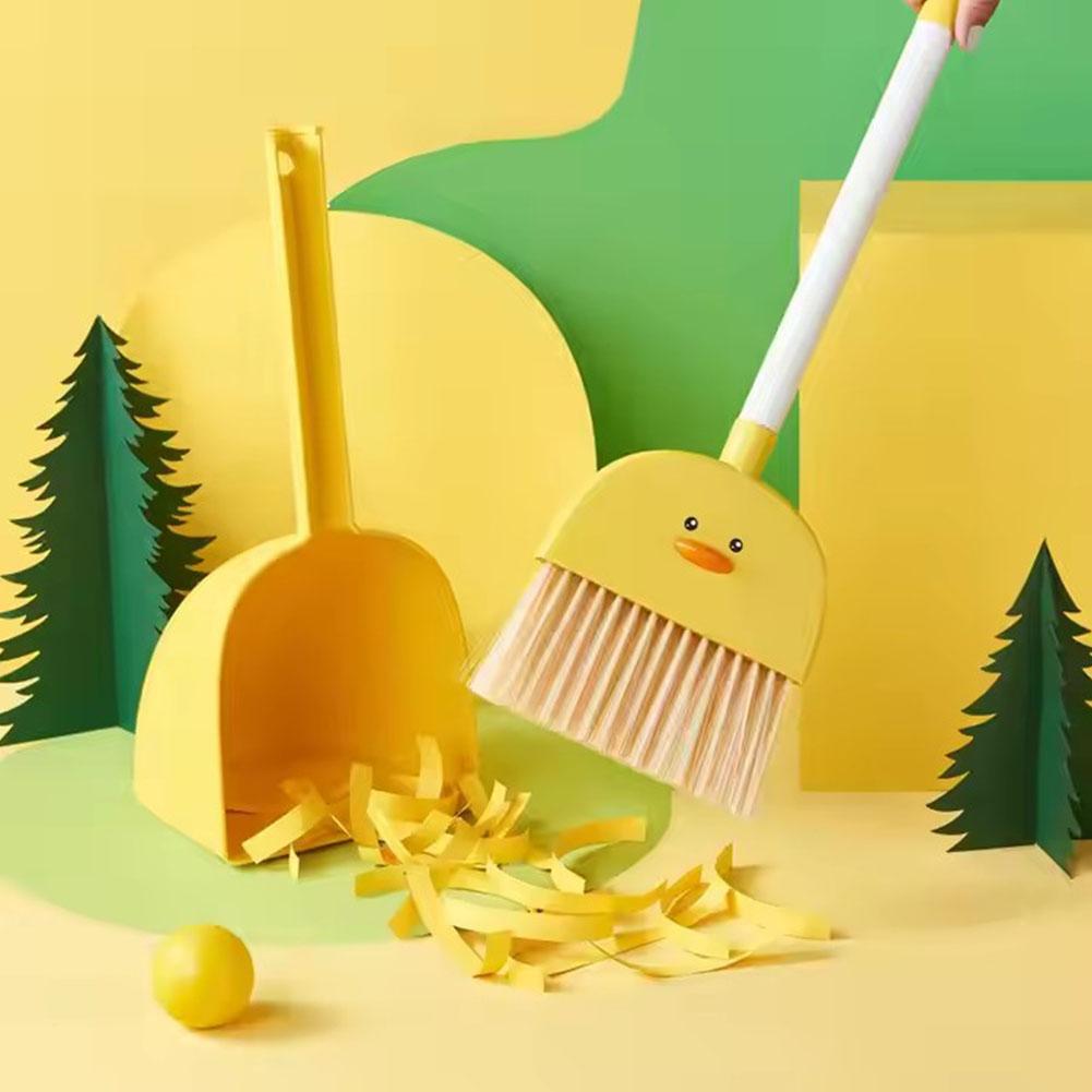 Cute Cartoon Broom And Dustpan - đánh giá và giá Kids Outdoor Broom