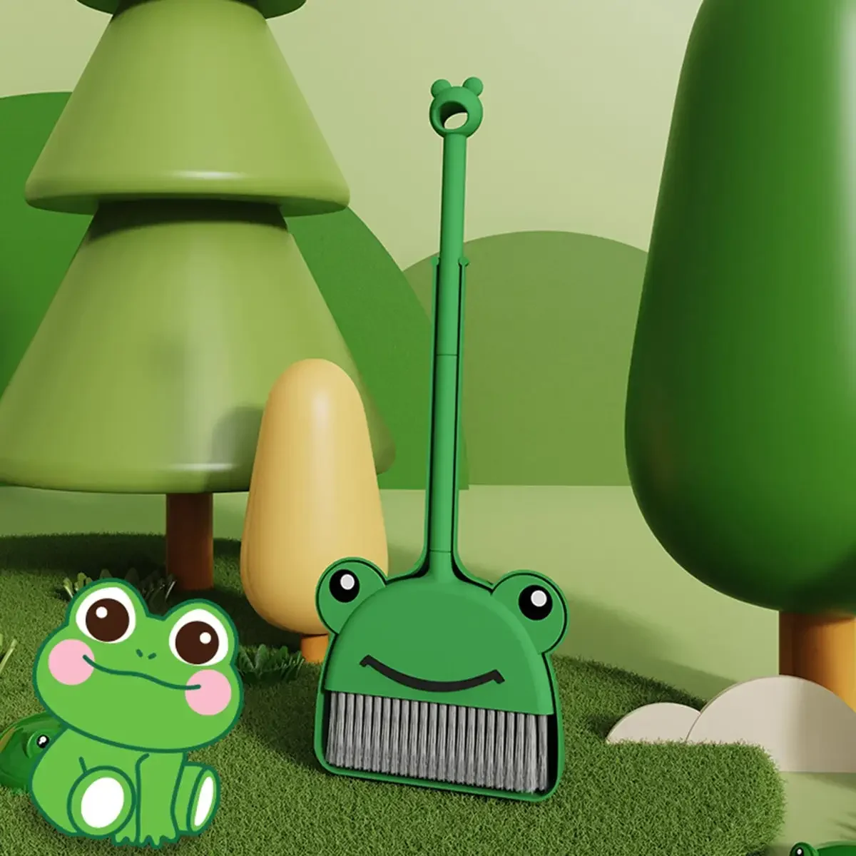 1 Set Mini Broom with Dustpan  - đánh giá và giá Kids Outdoor Broom